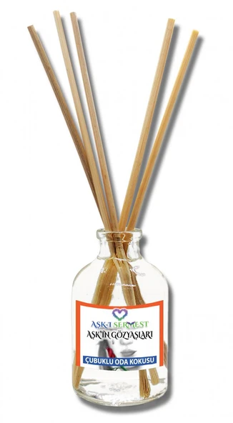Aşk-ı Sermest Aşkın Gözyaşları Çiçek Aromalı Bambu Çubuk Oda Kokusu Parfüm, Oval Şişe, 100 mL, 5 Ad ürün görseli 1