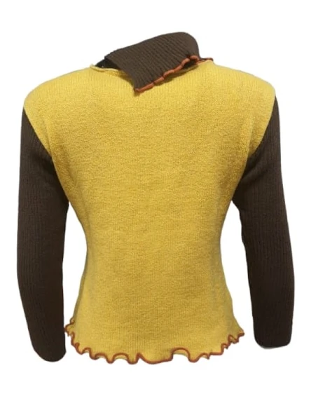 Sandora S02669 Kadın Desenli Akrilik Triko Boğazlı Kazak - Resim 2