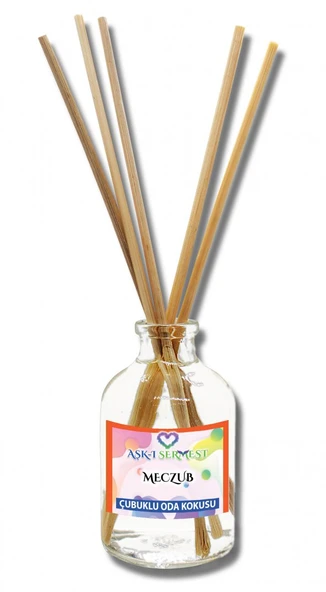 Aşk-ı Sermest Meczub Çiçek Aromalı Bambu Çubuklu Oda Kokusu Parfüm, Oval Şişe, 100 mL, 3 Adet ürün görseli 1