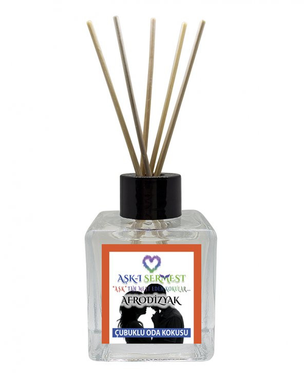 Aşk-ı Sermest Afrodiziyak Etkili Çiçek Aromalı Bambu Çubuk Oda Kokusu Parfüm, Küp Şişe, 200 mL,3 Ad