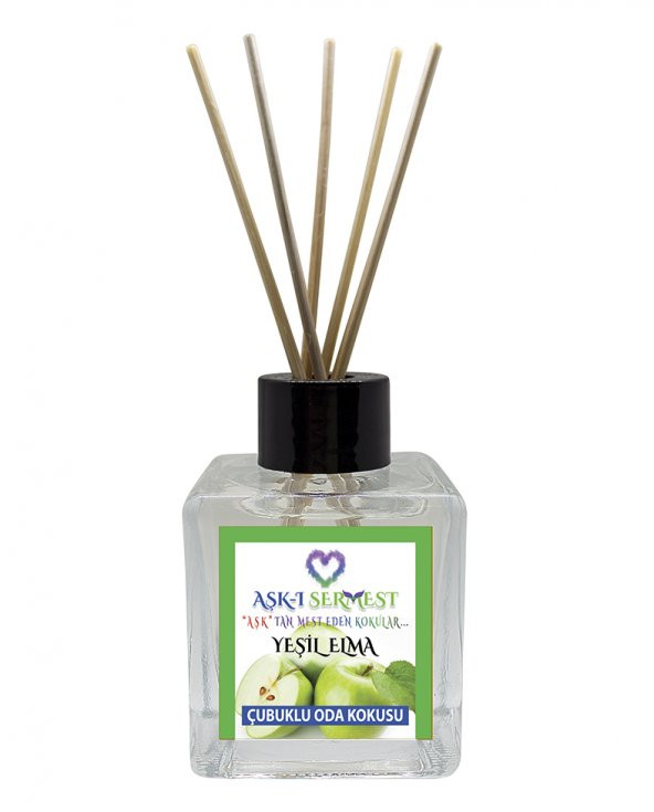 Aşk-ı Sermest Vanilya&Tarçın Aromalı Bambu Çubuklu Oda Kokusu Parfüm,  Küp Şişe,  120 mL, 5 Adet