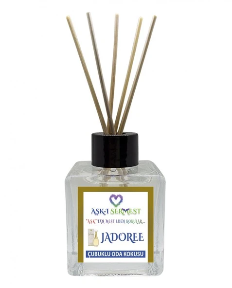 Aşk-ı Sermest Freesia&Magnolia Aromalı Bambu Çubuklu Oda Kokusu Parfüm,  Küp Şişe, 60 mL, 5 Adet ürün görseli 1