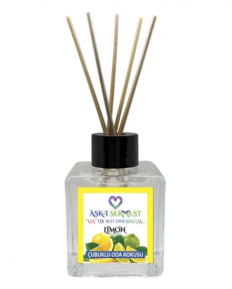 Aşk-ı Sermest Gioo Armantii Çiçek Aromalı Bambu Çubuklu Oda Kokusu Parfüm,  Küp Şişe, 60 mL, 5 Adet ürün görseli 1