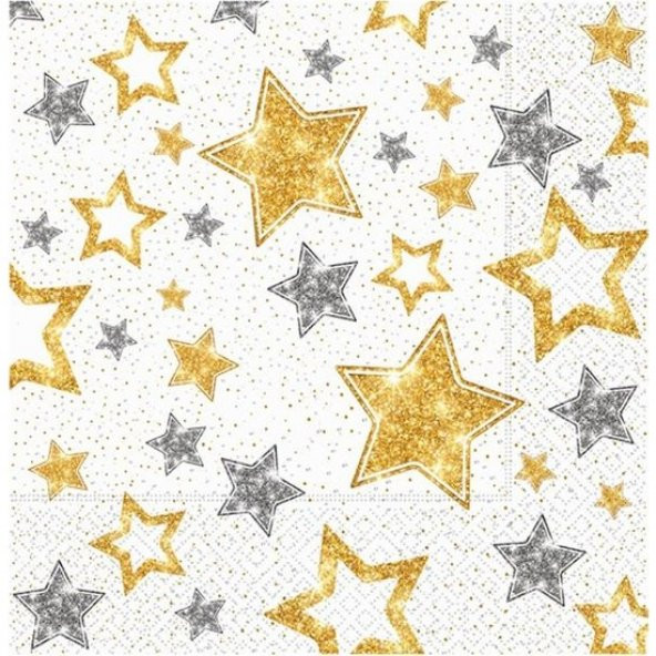 Yıldızlar Beyaz Kağıt Peçete 20 Adet