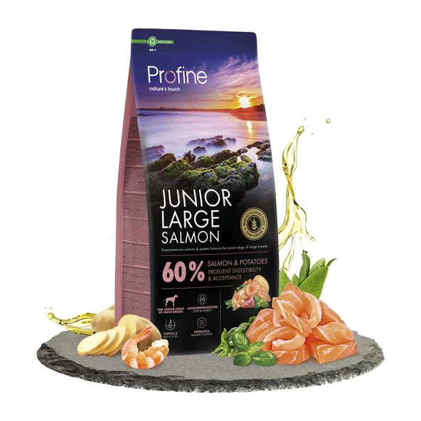 Profine 12kg Gluten Free Junior Large Salmon Glutensiz İri Irk Somon Etli Yavru Köpek Maması - 2