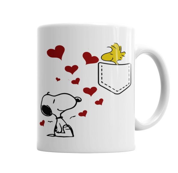 Love Snoopy Kupa Bardak Porselen