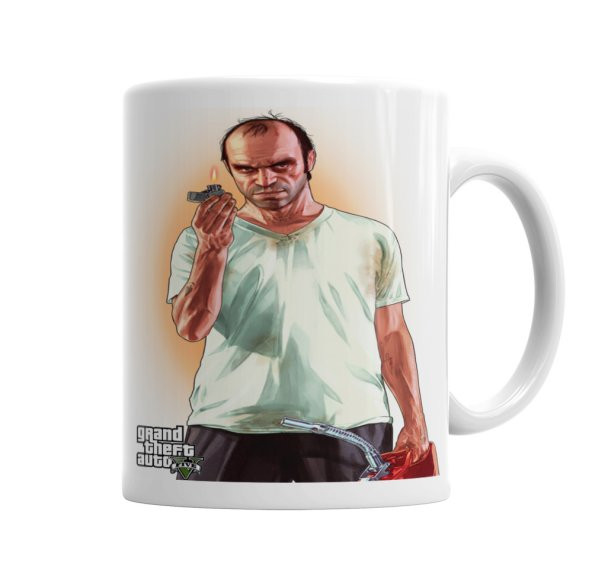 Grand Theft Auto Gta Trevor Philips Kupa Bardak Porselen