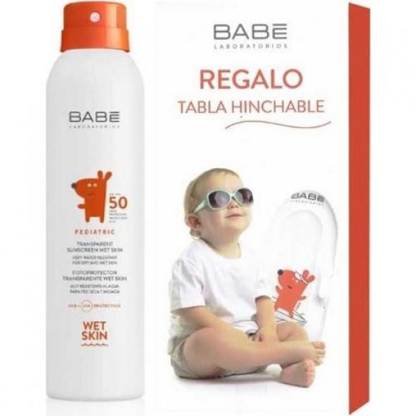 Babe Pediatrik Transparan Güneş Spreyi SPF50 200 ml + Şişme Bot Hediyeli