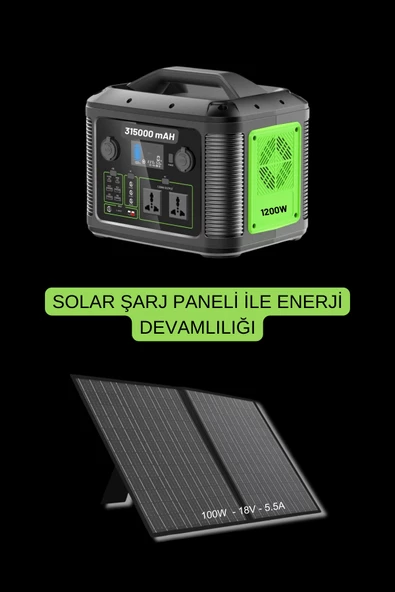Fuchsia 315.000 mAh 1200W Güçlü Hafif Taşınabilir Kamp ve Doğa İçin İdeal Tasarlanmış Güç Kaynağı - 3
