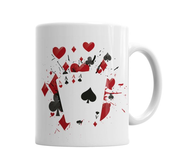 Poker Kupa Bardak Porselen