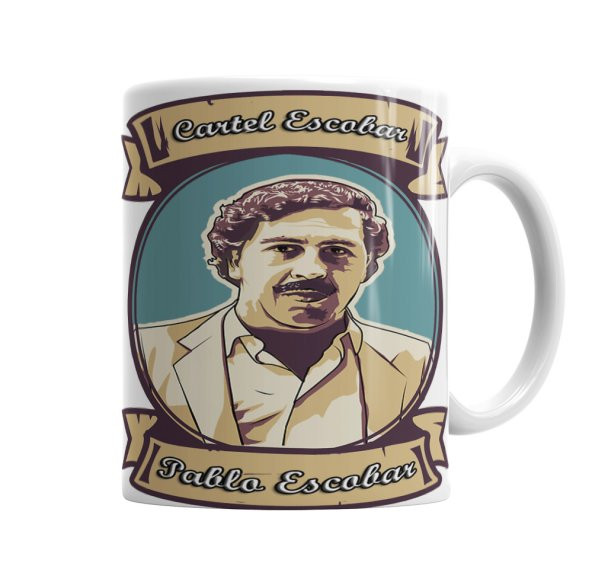 Pablo Escobar Narcos El Patron Kupa Bardak Porselen