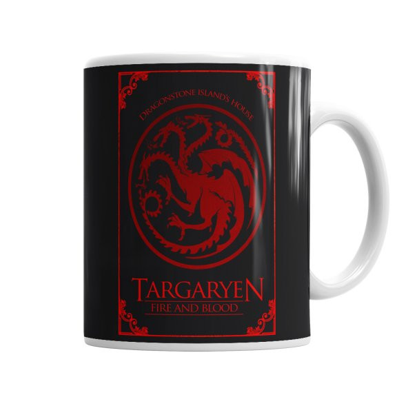 Targaryen House Kupa Bardak Porselen