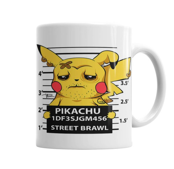 Pikachu Bad Boy Pokemon Kupa Bardak Porselen