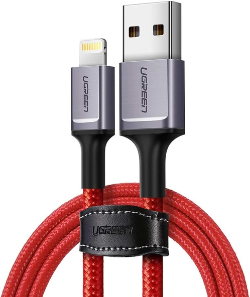 USB to Lightning iPhone Örgülü Data ve Şarj Kablosu 1 Metre