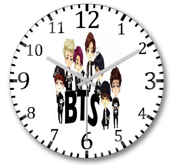 Babylook Kpop Bangtan Boys Bts Team Integrantes Duvar Saati Bombe - 1