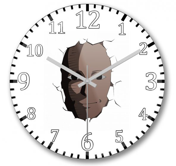 Saitama Face One Punch Man Duvar Saati Bombeli Gercek Cam - 1