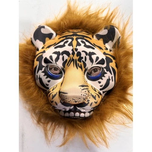 Kahverengi Yeleli Saçlı Peluş Aslan Maskesi Mega Peluş 23 No ürün görseli