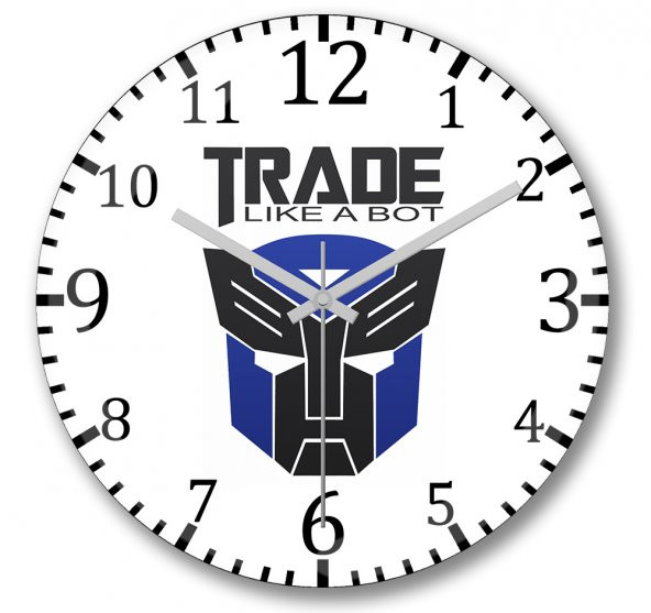 Trade Like A Bot Duvar Saati Bombeli Gercek Cam - 1
