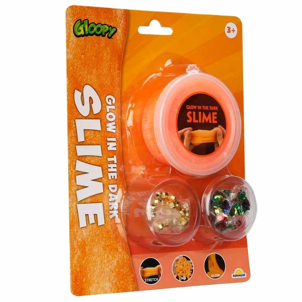 Gloopy Karanlıkta Parlayan Turuncu Slime - 3