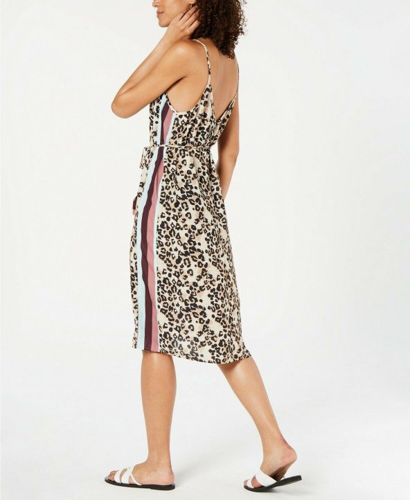 Leopar Baskılı Plaj Elbisesi - 2