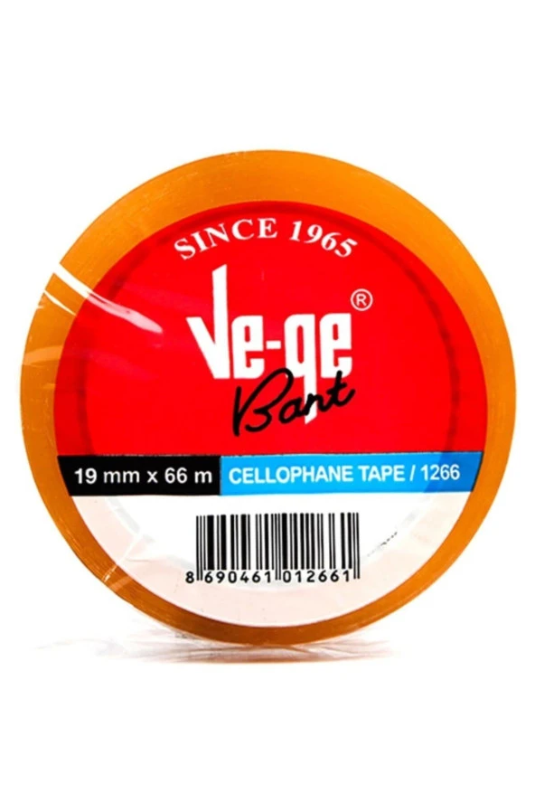 Ve-Ge Selefon Bant Şeffaf 19x66 Aslan