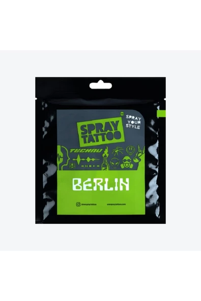 Berlin City Pack Geçici Dövme Şablon Seti 15 Desen Spreysiz Sadece Şablon - 2