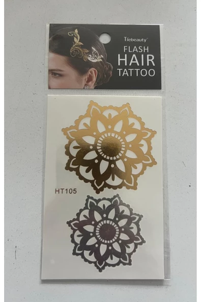 Saç Dövmesi Mandala Model Yapıştırma Saç Dövmesi - 2