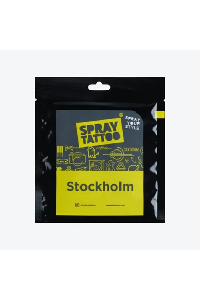 Stockholm City Pack Geçici Dövme Şablon Seti 26 Desen Spreysiz Sadece Şablon - 2