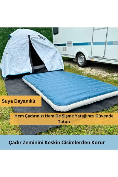 Kamp Matı Çadır Halısı Kaymaz Su Geçirmez Zemin Koruyucu Çadır İçi Dışı Kullanıma Uygun - 3