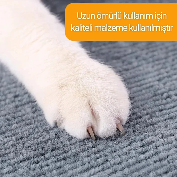 Kedi Tırmalama Halısı Yapışkanlı Her Yüzeye Uygulanabilir Kesilebilir Mobilya Koruyucu (40x50) - 4