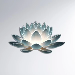 Shiny Lotus Flower | Renklendirilmiş Metal Tablo>