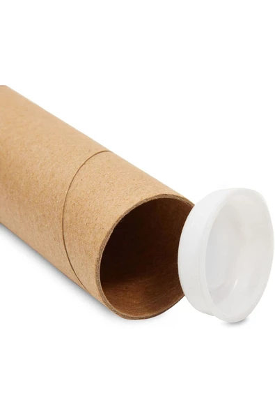 Postüp Kapaklı Silindir Kutu Karton Rulo Gönderi Poster Afiş Harita Tüpü Masura 5 Adet 5 Cm X 60 Cm - 2