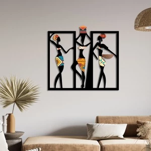 African Ethnic Women | Renklendirilmiş Metal Tablo>