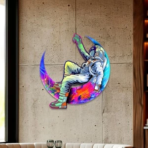Cosmic Chillout | Renklendirilmiş Metal Tablo>