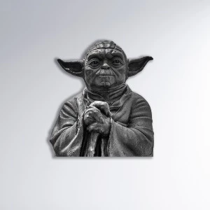 Yoda Bust | Renklendirilmiş Metal Tablo>