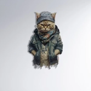 Catboy | Renklendirilmiş Metal Tablo>