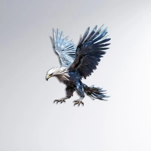 Blue Eagle | Renklendirilmiş Metal Tablo>