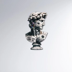 David Bust | Renklendirilmiş Metal Tablo>