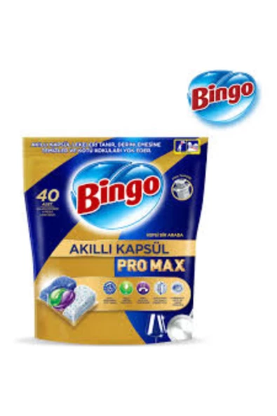 Bingo  Akıllı Kapsül Pro Max Bulaşık Makinesi Deterjanı Tableti 40 Lı