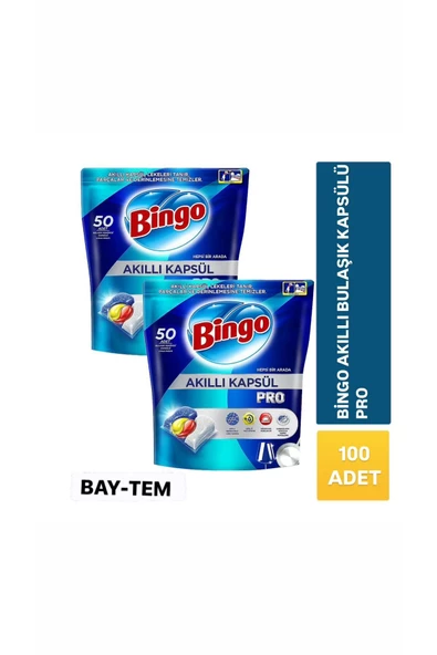 Bingo  Akıllı Kapsül Pro Bulaşık Makinesi Deterjanı Tableti 100'lü