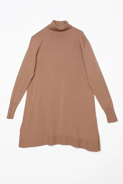 Camel-Balıkçı Yaka Triko Tunik - Resim 9