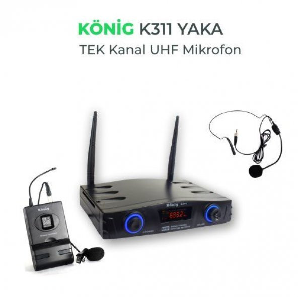 König K-311 Y Telsiz Kablosuz Yaka Mikrofonu