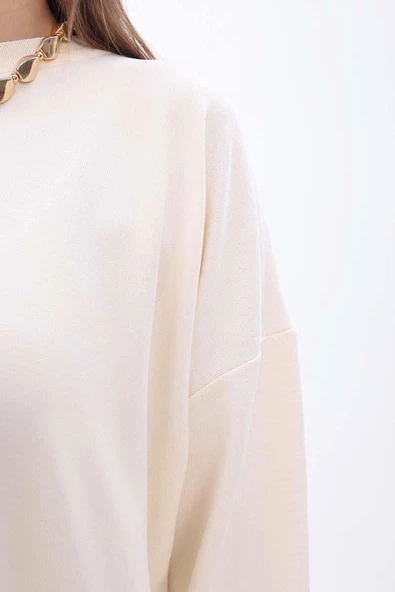 Ten-Bisiklet Yaka Triko Tunik - 5