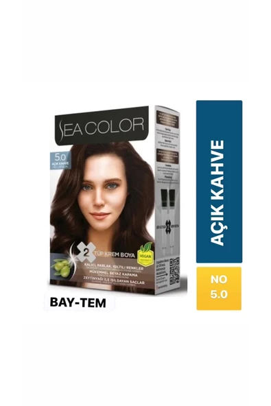 seacolor  Sea Color Saç Boyası Açık Kahve 5.0