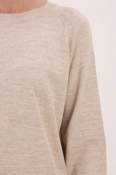 Taş-Basic Reglan Bisiklet Yaka Tunik - Resim 5