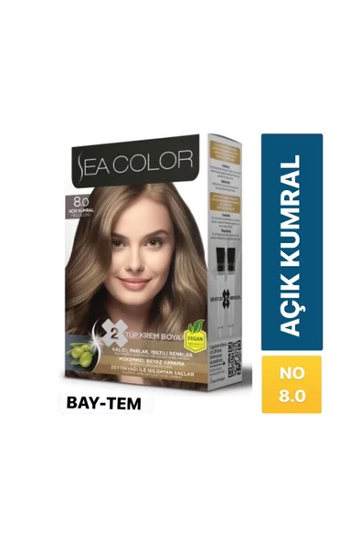 seacolor  Sea Color Saç Boyası Açık Kumral 8.0