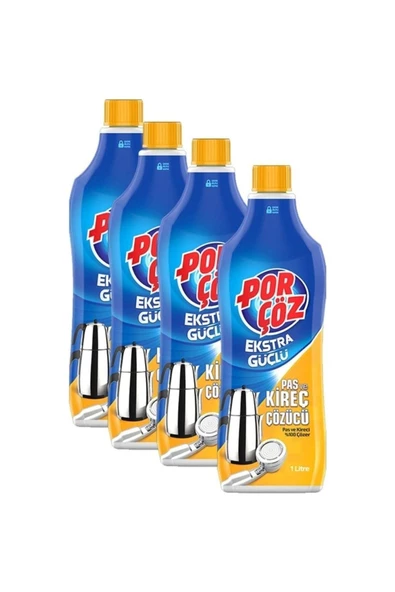 Porçöz  Pas Ve Kireç Sökücü 1000 Ml X 4 Lü