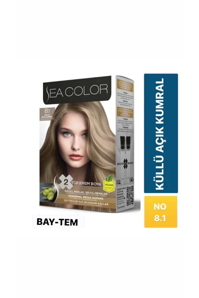 seacolor  Sea Color Saç Boyası Küllü Açık Kumral 8.1