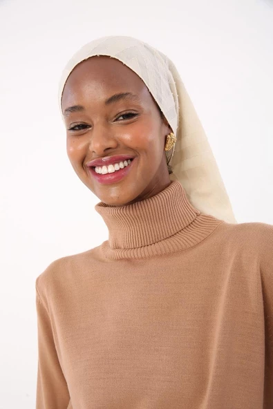 Camel-Balıkçı Yaka Triko Tunik - Resim 6