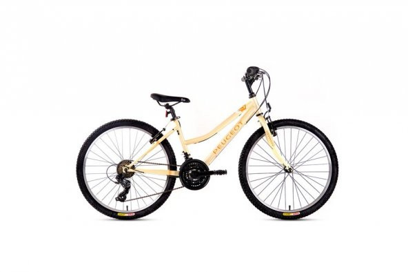 PEUGEOT JM244 BAYAN DAĞ BİSİKLETİ 360H V 24 JANT 21 VİTES ÇELİK  BEYAZ TURUNCU